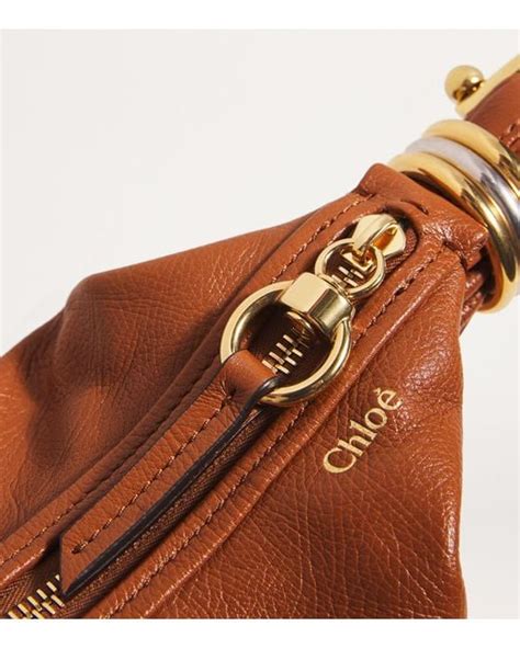 chloe mini bracelet bag carmel brown|Small Bracelet Hobo bag in grained leather .